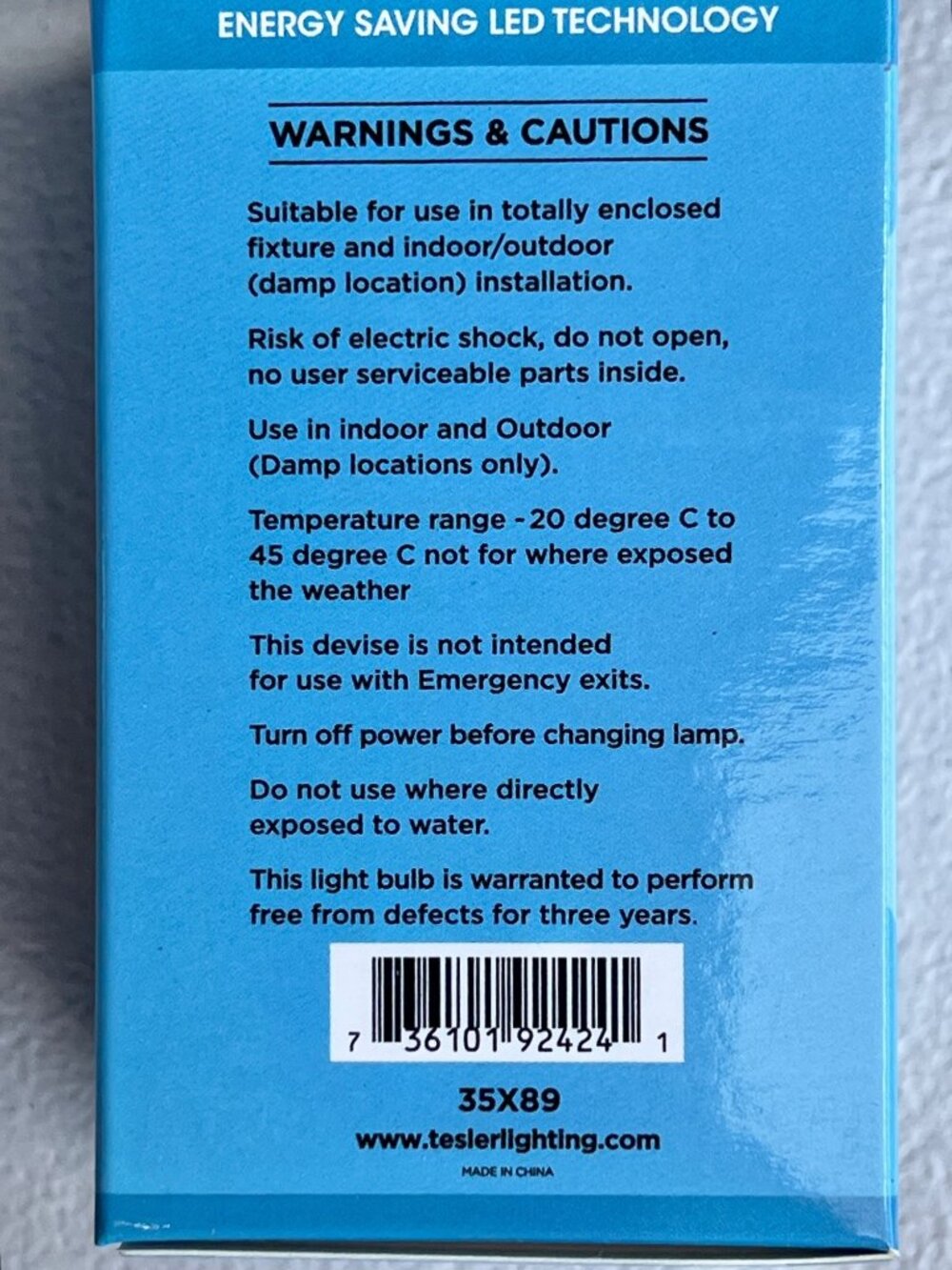 Tesler LED G16.5 Filament Bulb 60W Replacement 5.5W Standard Base 2700K Dims - Picture 5 of 10